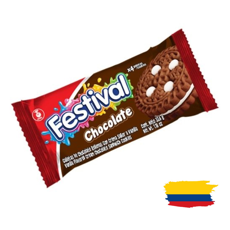 FESTIVAL CHOCOLATE COOKIE / GALLETA DE CHOCOLATE FESTIVAL 50 Gr