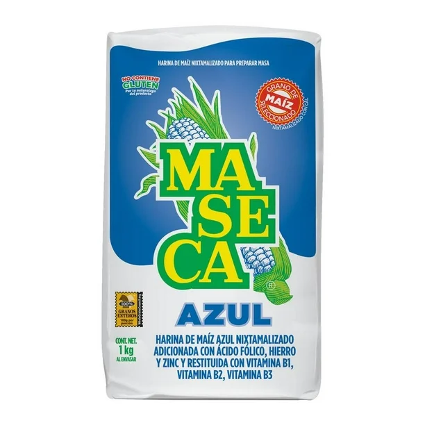 MASECA BLUE CORN FLOUR / MASECA MAÍZ AZUL 1 Kg