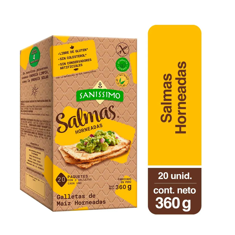 OVED BAKED CORN CRACKERS / SALMAS HORNEADAS 360 Gr