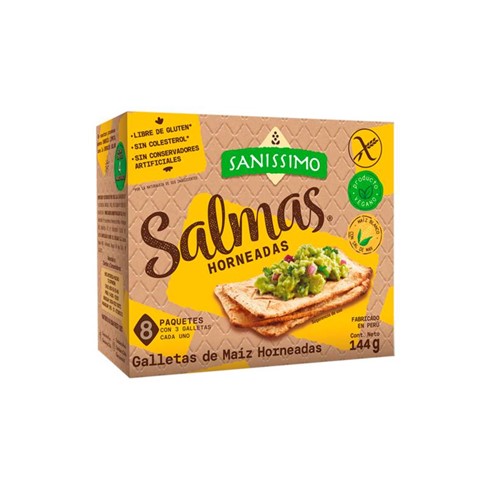 OVEN BAKED CORN CRACKERS / SALMAS HORNEADAS 144 Gr