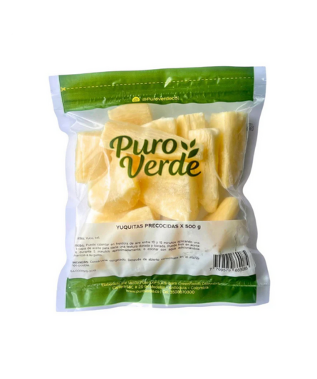 PRECOOKED CASSAVA / YUCA 500 Gr PURO VERDE