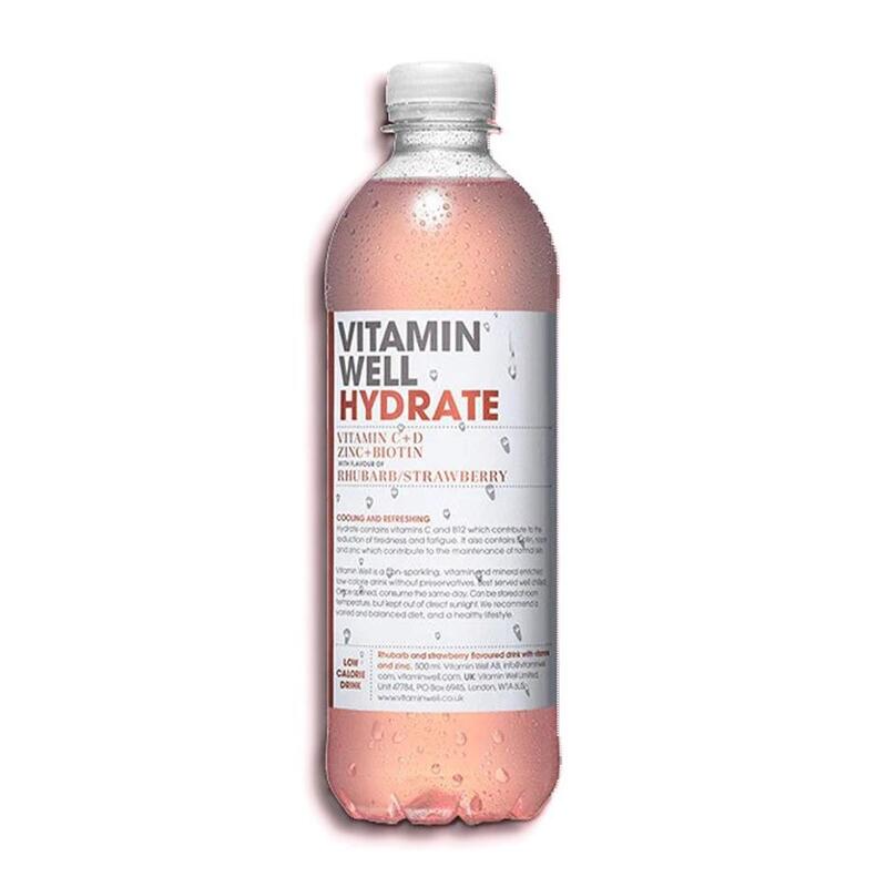 VITAMIN WELL HYDRATE RHUBARB STRAWBERRY DRINK 500 ML