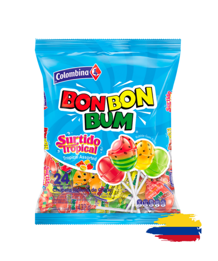 BON BON BUM SURTIDO TROPICAL / TROPICAL ASSORTED 19GR