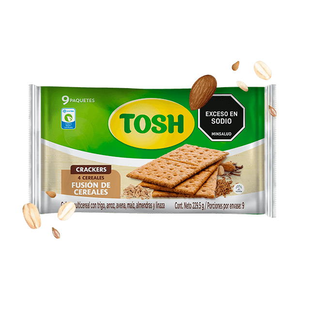 CEREAL FUSION CRACKERS / FUSIÓN DE CEREALES TOSH