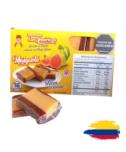 GUAVA PASTE MARQUETA / BOCADILLO CON MANJAR BLANCO 56.25 Gr