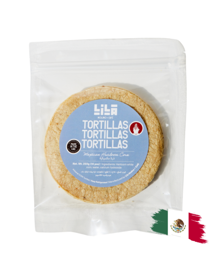 WHITE ARTISIAN CORN TORTILLA 12CM 250GR