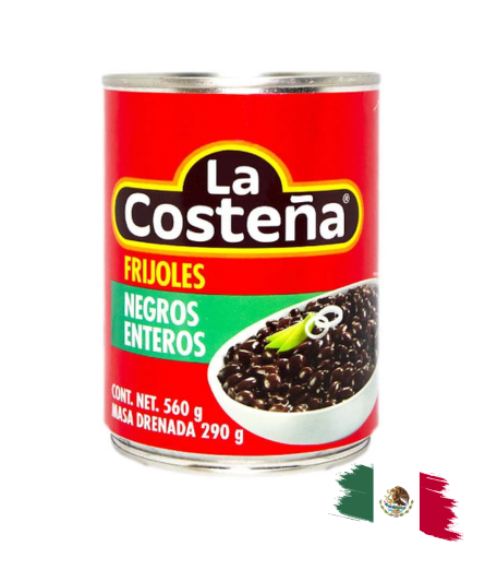 WHOLE BLACK BEANS LA COSTEÑA 560 GR