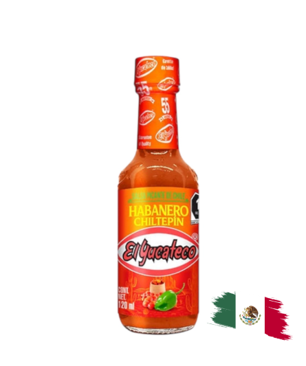 HOT SAUCE / SALSA PICANTE HABANERO CHILTEPIN EL YUCATECO 120 Ml