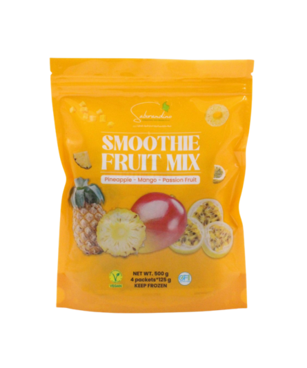 FROZEN SMOOTHIE FRUIT MIX PINEAPPLE-MANGO-PASSION FRUIT 125Gr / 4Pc - 500G 
