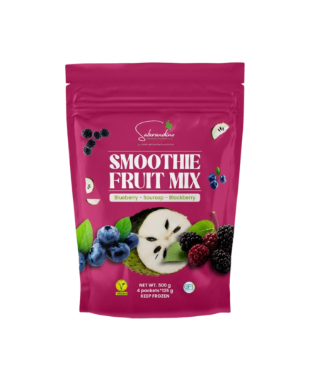 FROZEN SMOOTHIE FRUIT MIX BLUEBERRY-GUANABANA-BLACKBERRY 125 Gr / 4Pc - 500Gr