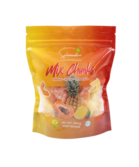 FROZEN FRUIT MIX CHUNKS PAPAYA-MANGO-PINEAPPLE 454 Gr