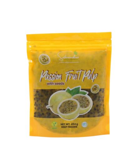 FROZEN PASSION FRUIT PULP WITH SEEDS 454Gr