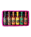 HANDWOVEN BASKET MINI HOT SAUCE LA MERIDANA SET 6Pc - 50 Ml